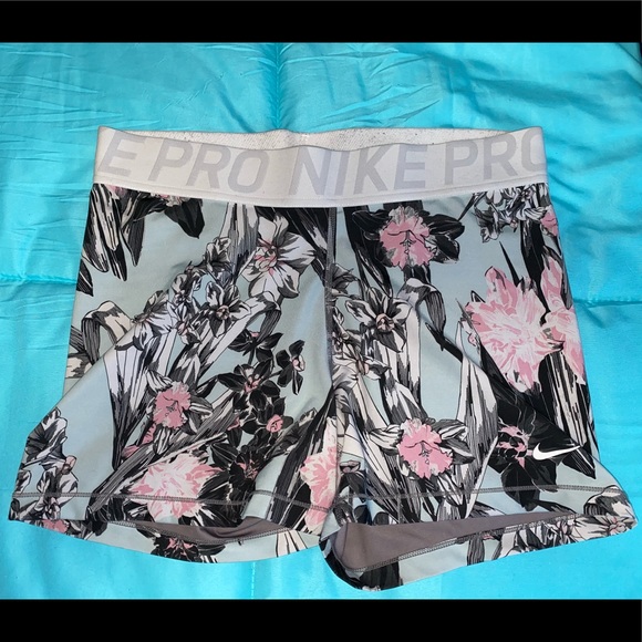 nike pro floral shorts